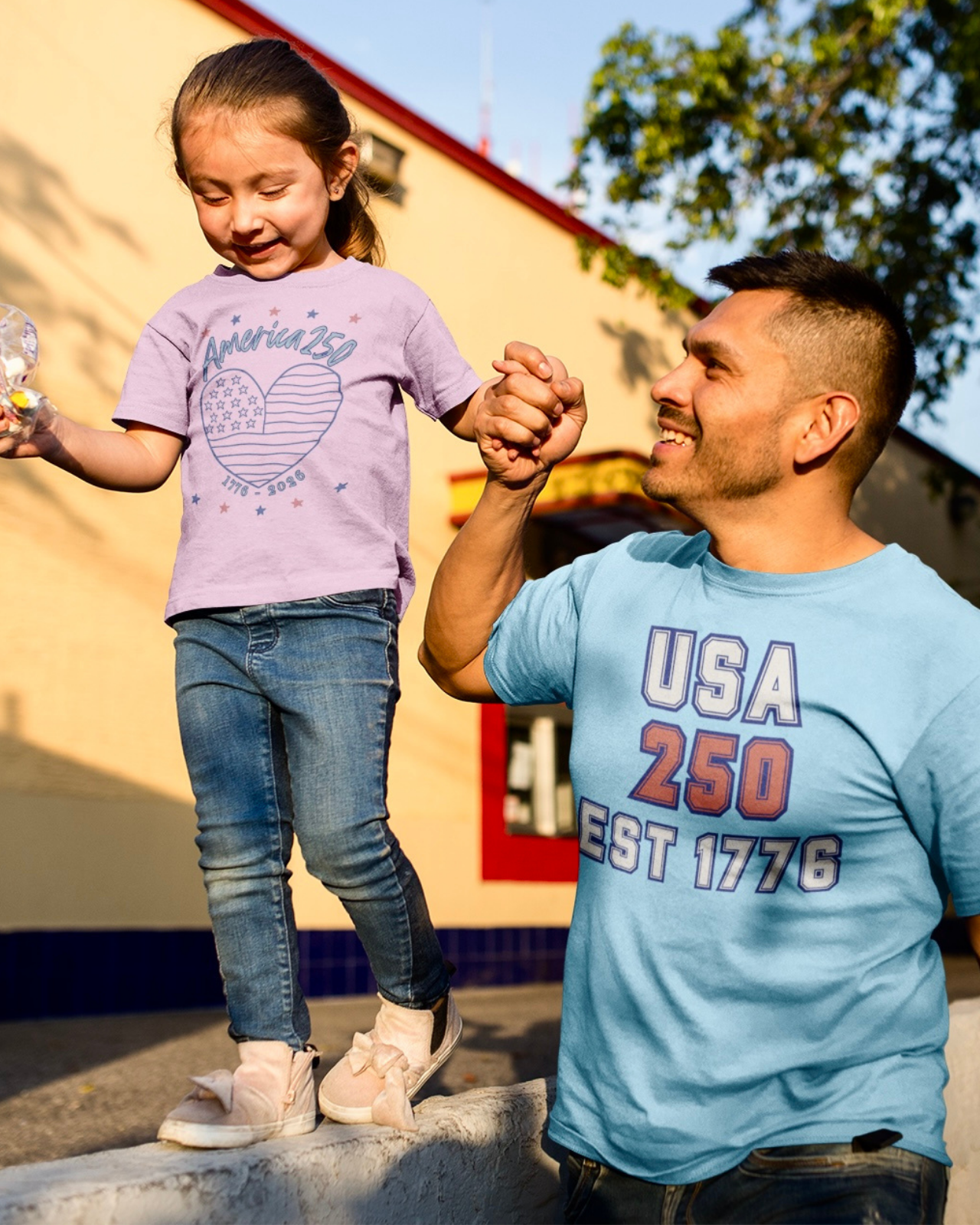 America 250 Heart Toddler Tee