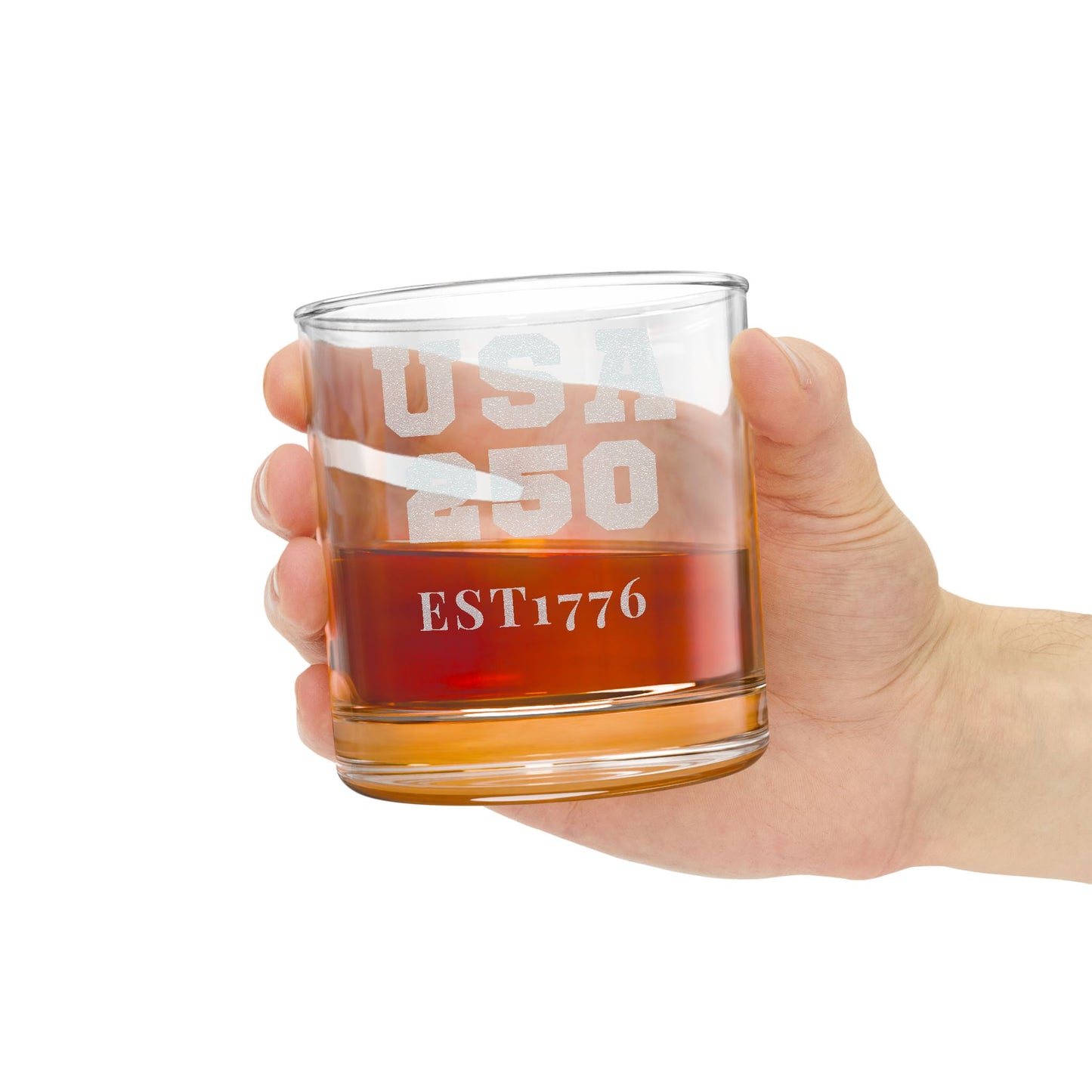 USA 250 - EST 1776 Etched Whiskey Glass
