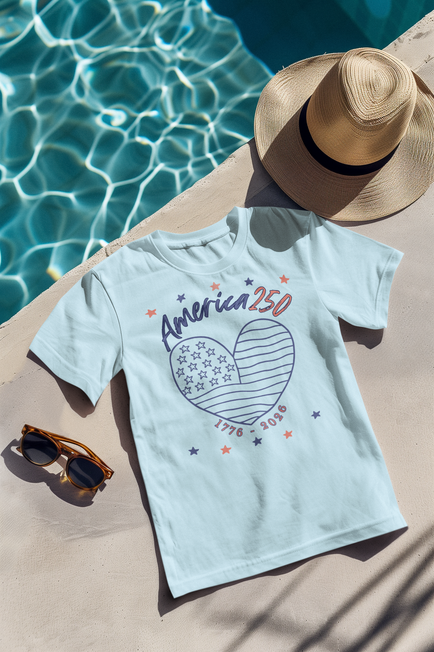 America 250 Heart Tee