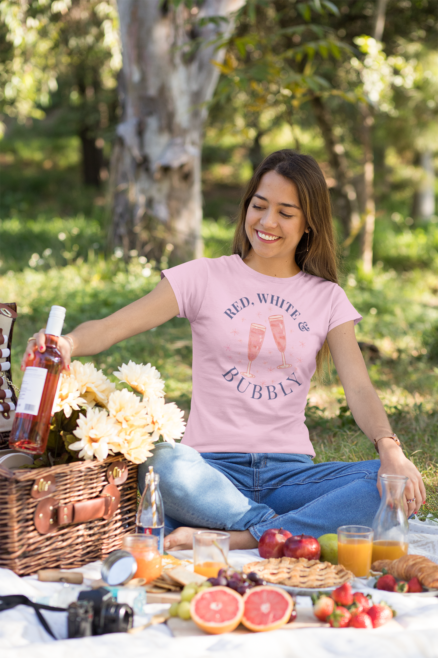 Red, White & Bubbly Tee