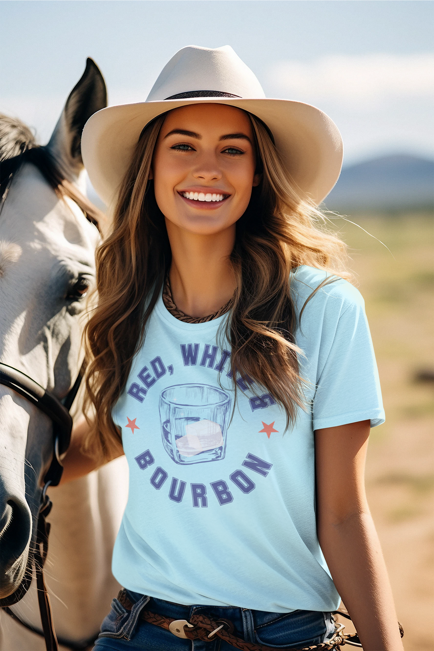 Red White & Bourbon Tee