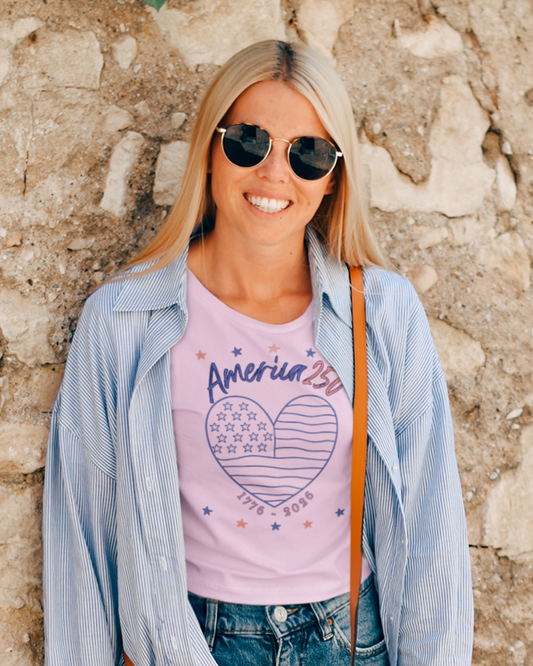 America 250 Heart Tee