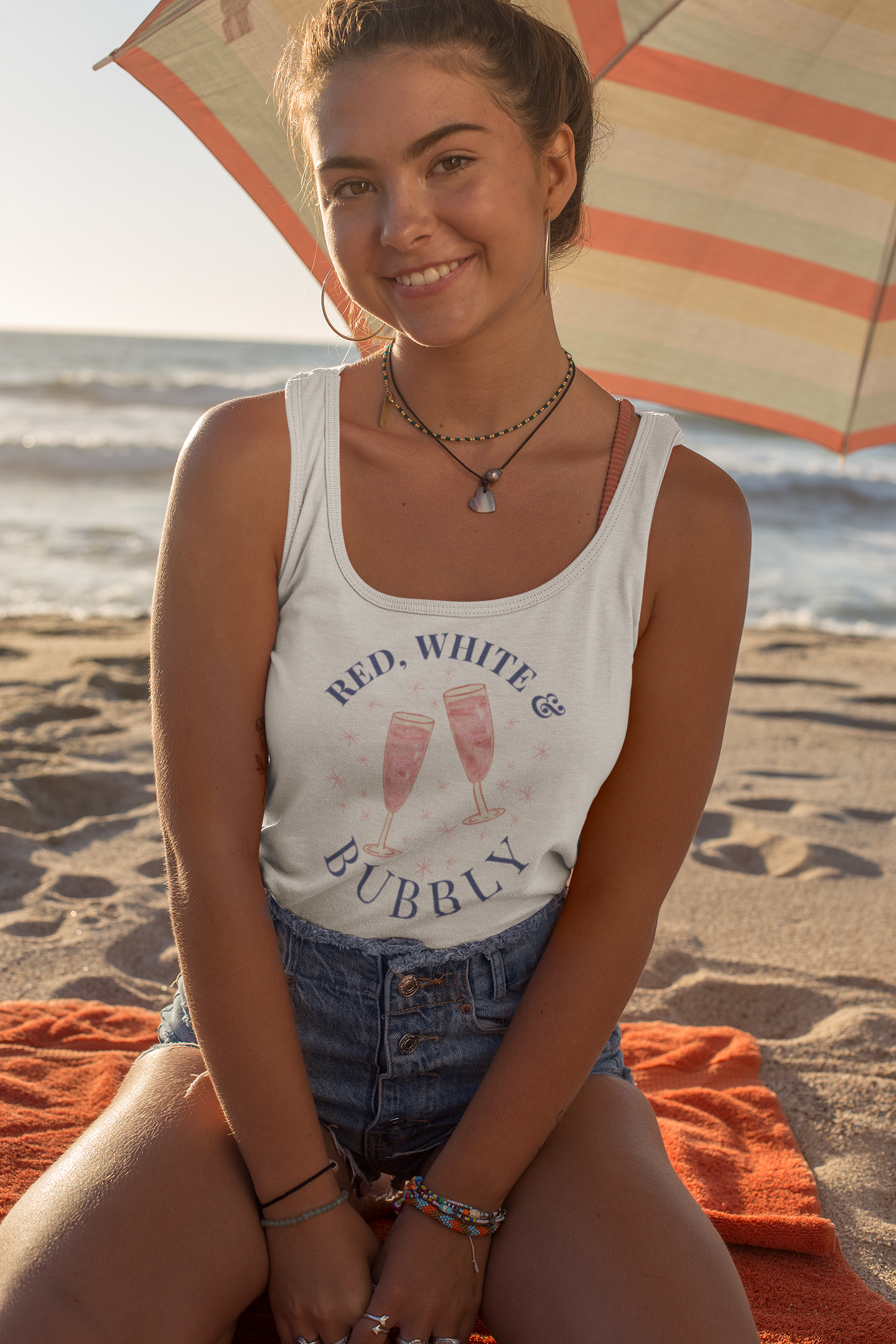Red, White & Bubbly Tank