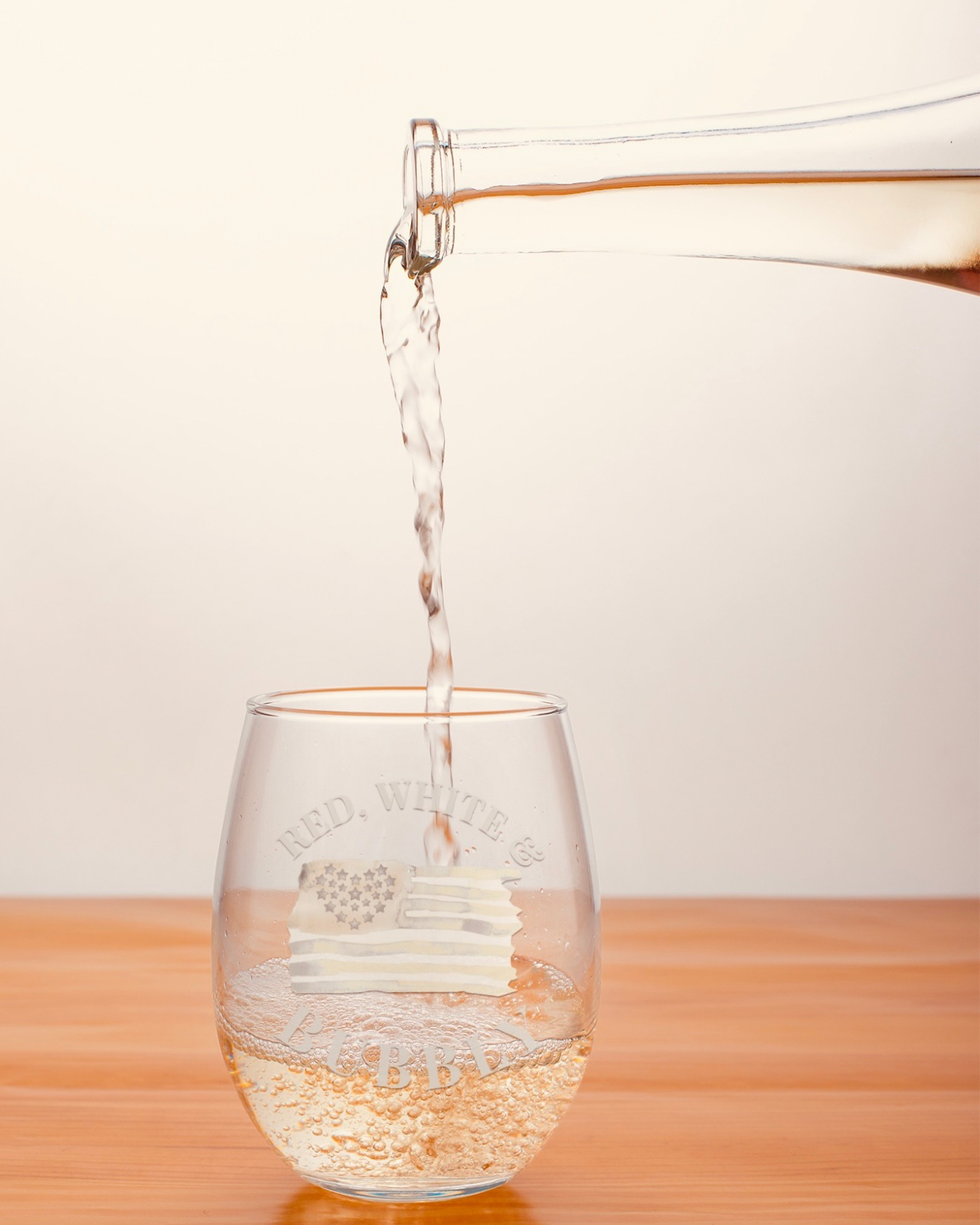 Stars, Stripes & Sips Etched Wine Glass