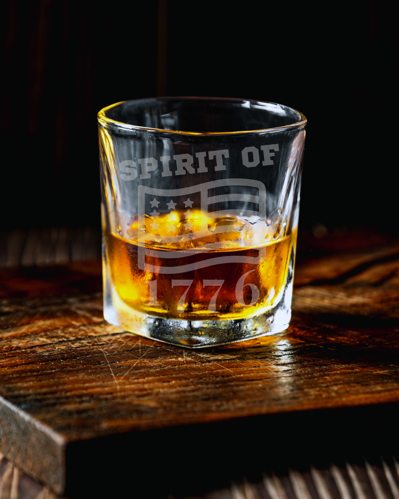 Spirit of 1776 - Etched Whiskey Glass