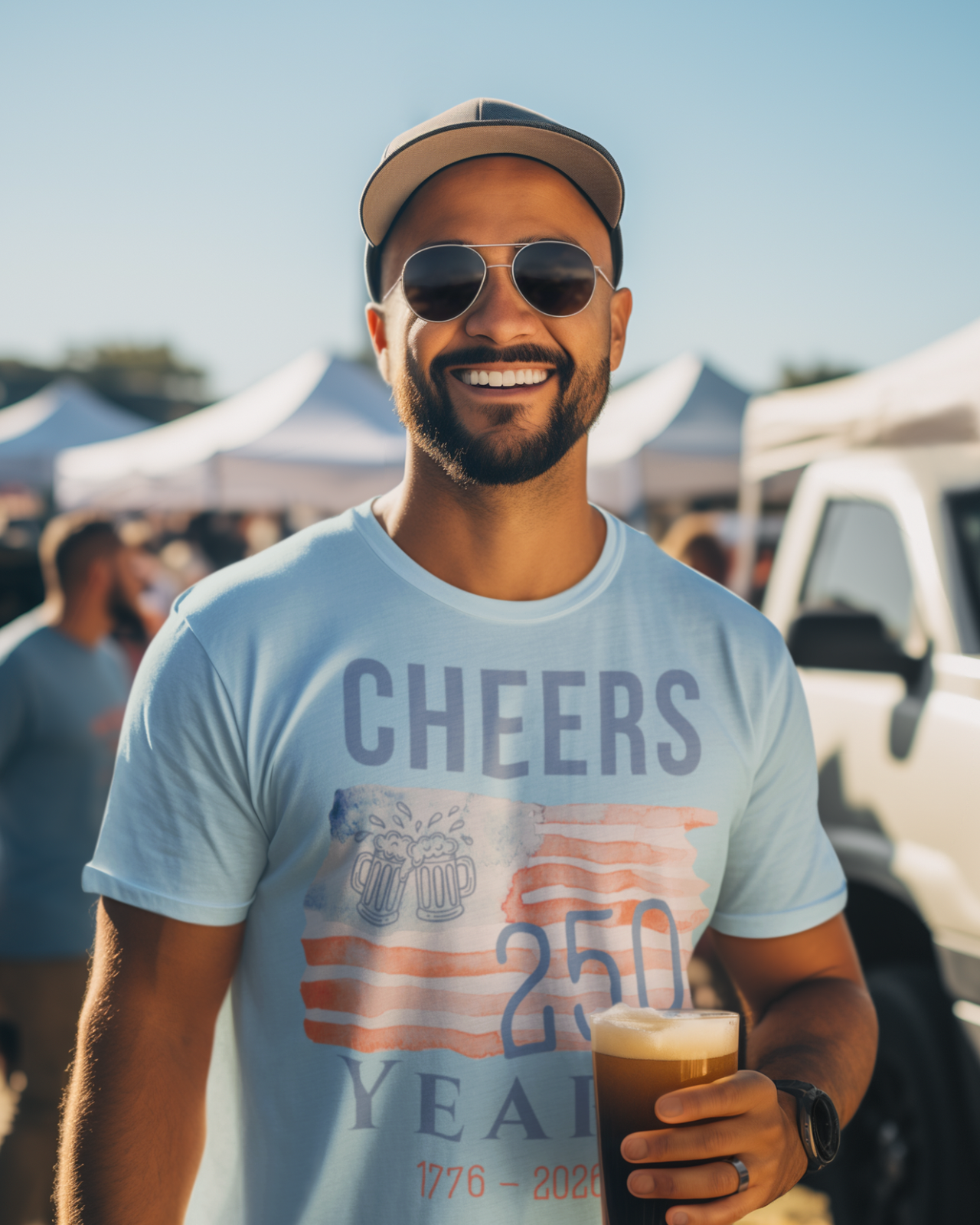 Cheers America 250 Tee - Beer Edition