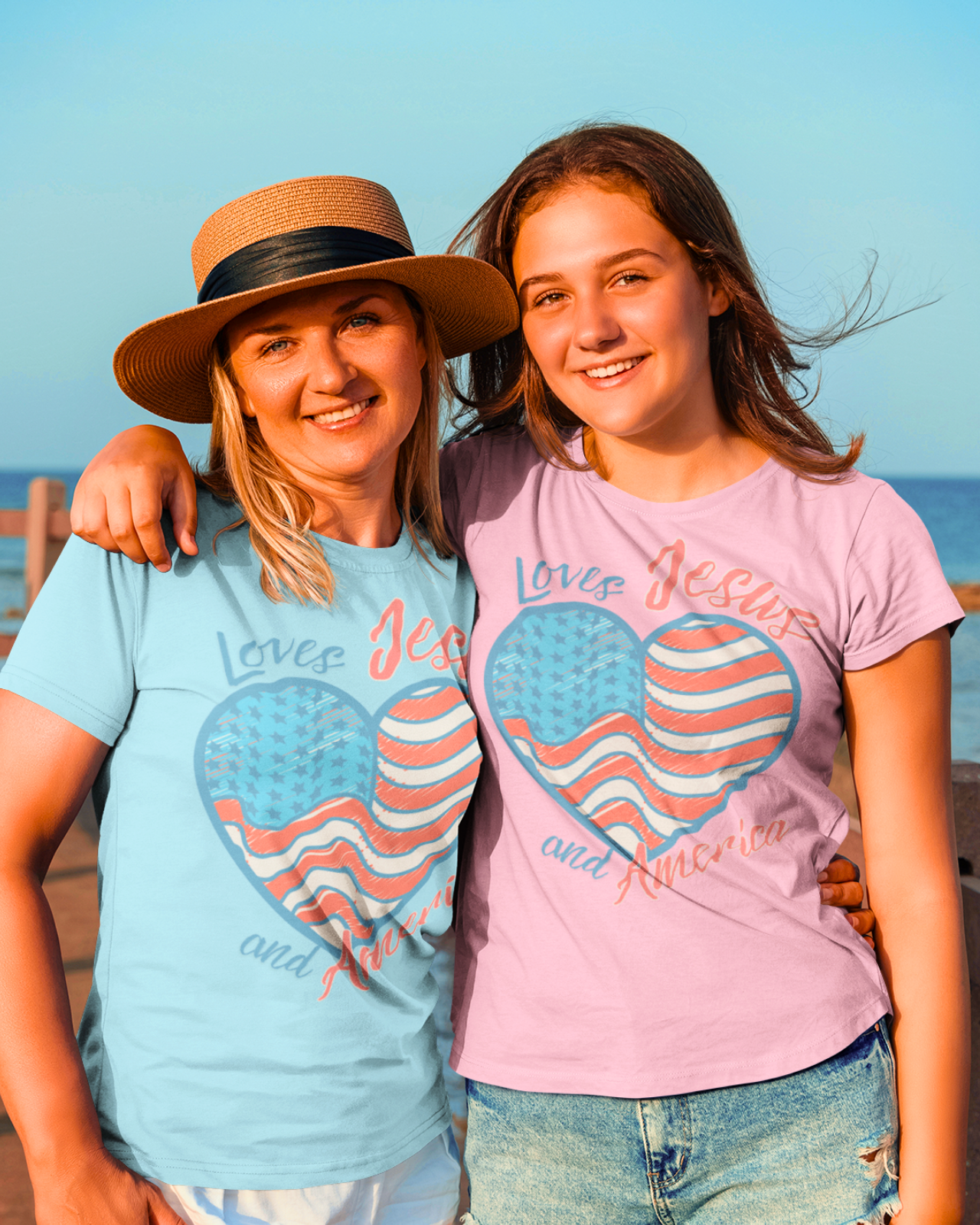 She Loves Jesus and America Tee