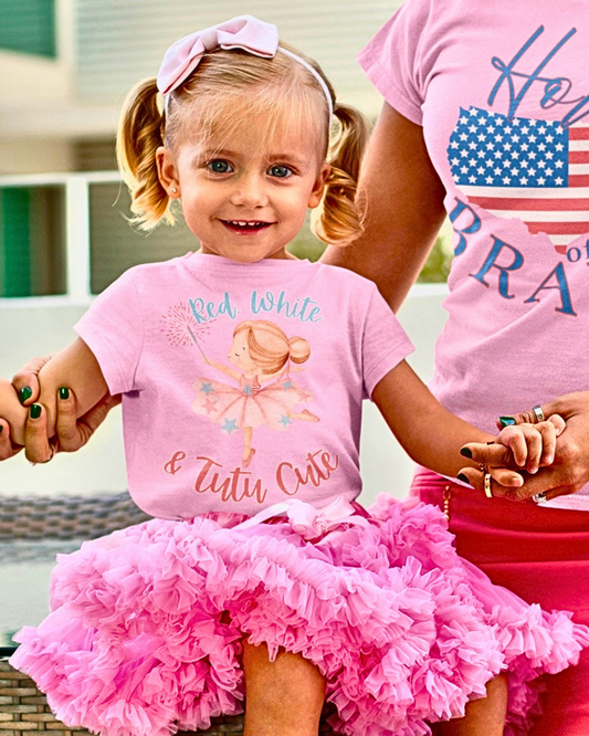 Red White & Tutu Cute Toddler Tee